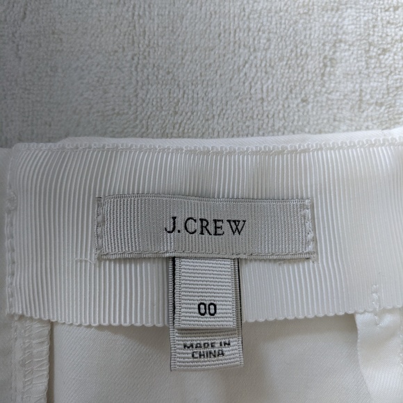 J Crew White & Black Cotton Back Zip Skirt Size 00 - Picture 5 of 7